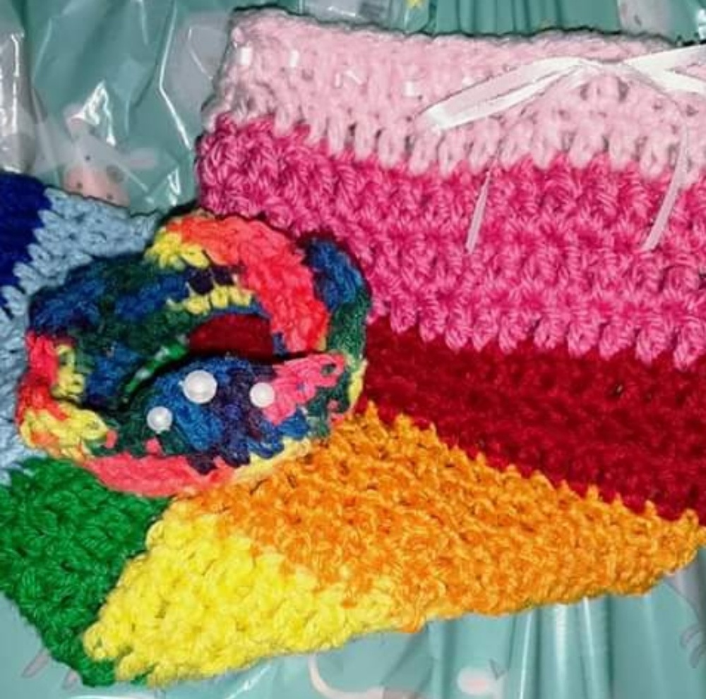 Rainbow  baby cocoon